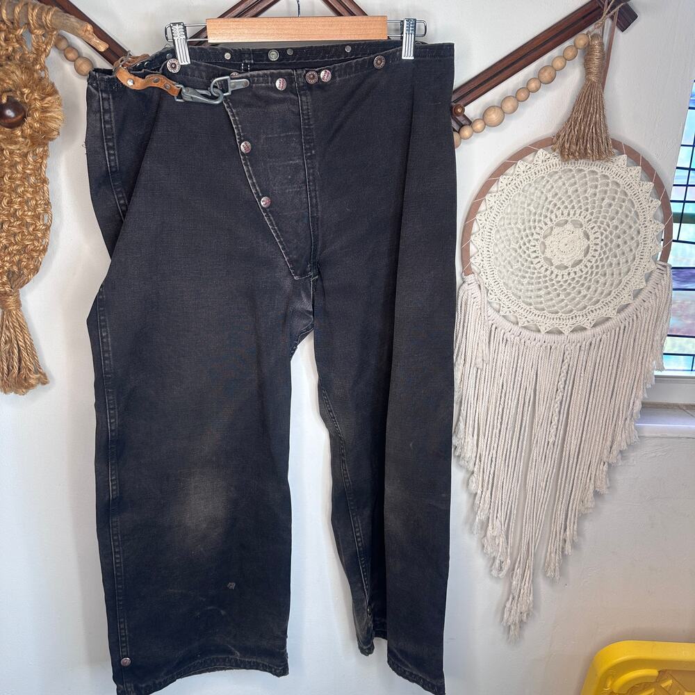 Vintage 1980S 80S Body Guard Firefighter Turnout Wide Leg Pants